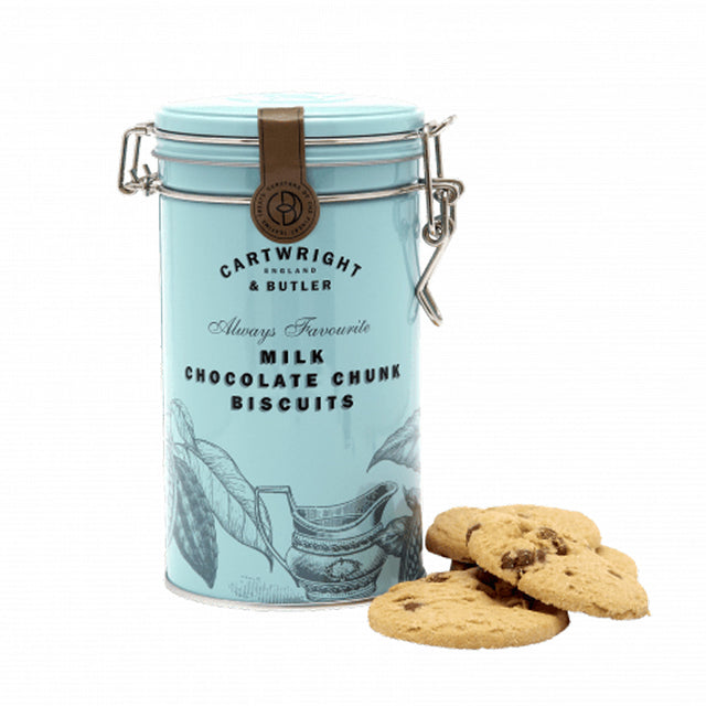 Cartwright & Butler, Cartwright & Butler Milk Chocolate Chunk Biscuits in Tin, Redber Coffee