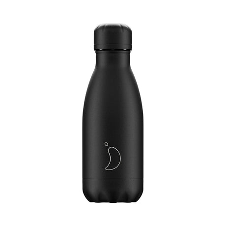 Chilly's, Chilly's Vacuum Insulated Stainless Steel 260ml Drinking Bottle - Monochrome All Black, Redber Coffee