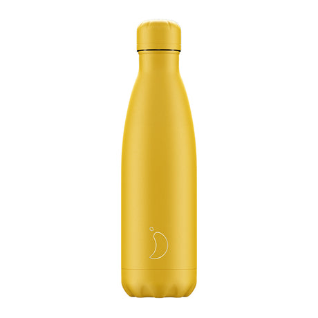 Chilly's, Chilly's Vacuum Insulated Stainless Steel 500ml Drinking Bottle  - Matte All Burnt Yellow, Redber Coffee