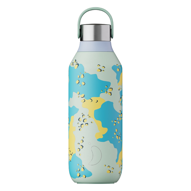 Chilly's Series 2 Stainless Steel 500ml Bottle Studio Desert Camo - Light Green