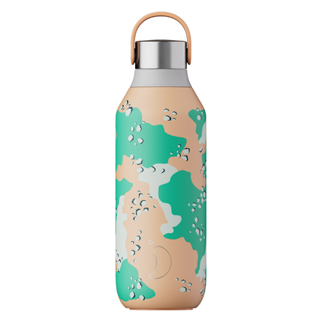 Chilly's Series 2 Stainless Steel 500ml Bottle Studio Desert Camo - Orange