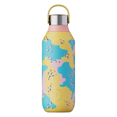 Chilly's Series 2 Stainless Steel 500ml Bottle Studio Desert Camo - Yellow