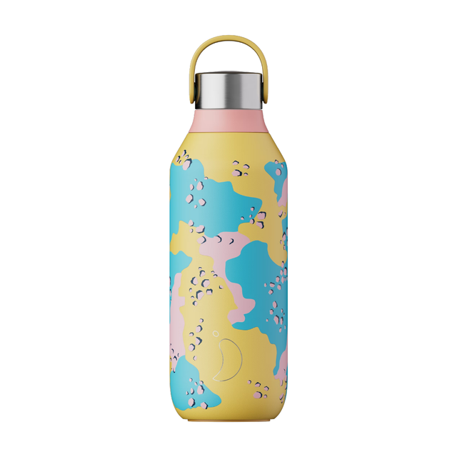 Chilly's Series 2 Stainless Steel 500ml Bottle Studio Desert Camo - Yellow