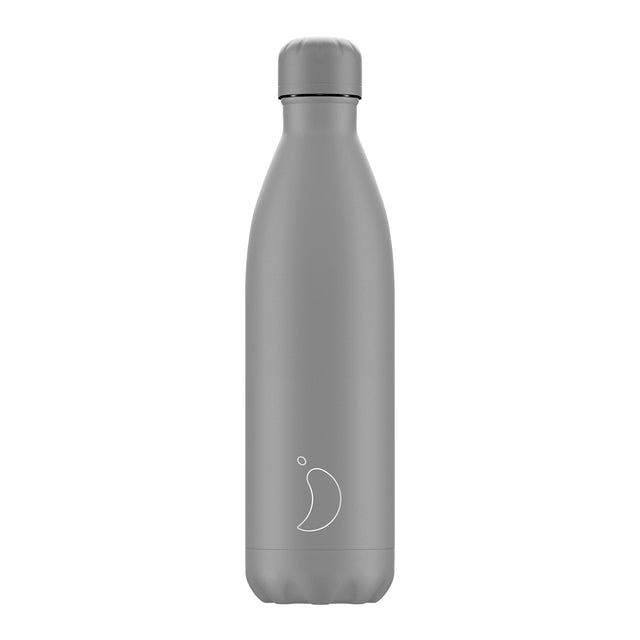 Chilly's, Chilly's Vacuum Insulated Stainless Steel 750ml Drinking Bottle - Monochrome All Grey, Redber Coffee