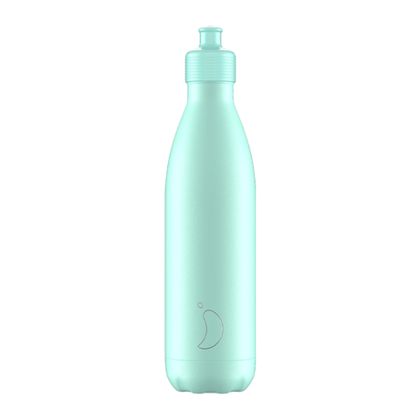 Chilly's, Chilly's Vacuum Insulated Stainless Steel 750ml Sports Drinking Bottle  - Pastel Green, Redber Coffee