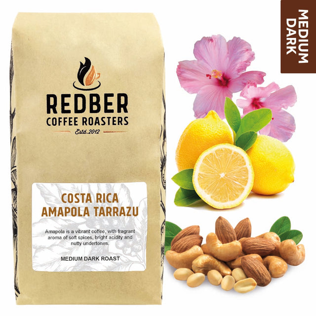 Redber, COSTA RICA AMAPOLA TARRAZÚ - Medium-Dark Roast Coffee, Redber Coffee