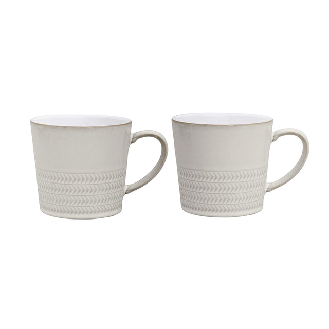 Denby, Denby Natural Canvas Textured Mugs - Set of 2, Redber Coffee