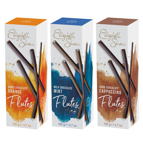 Elizabeth Shaw, Elizabeth Shaw Chocolate Flutes Selection 3 x 105g, Redber Coffee