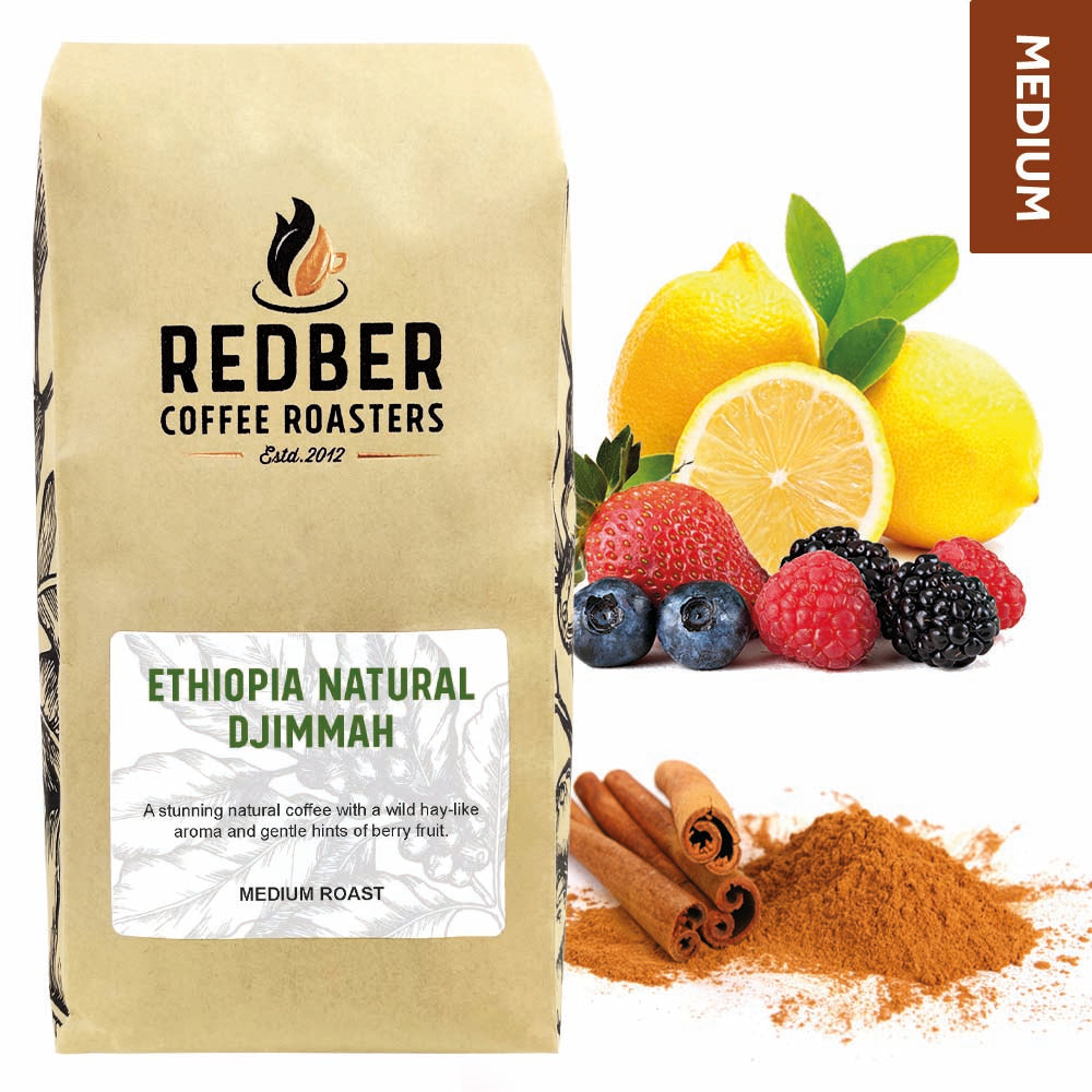 Redber, ETHIOPIA NATURAL DJIMMAH - Medium Roast Coffee, Redber Coffee