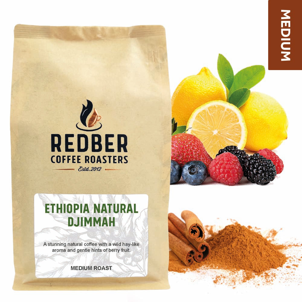 Redber, ETHIOPIA NATURAL DJIMMAH - Medium Roast Coffee, Redber Coffee