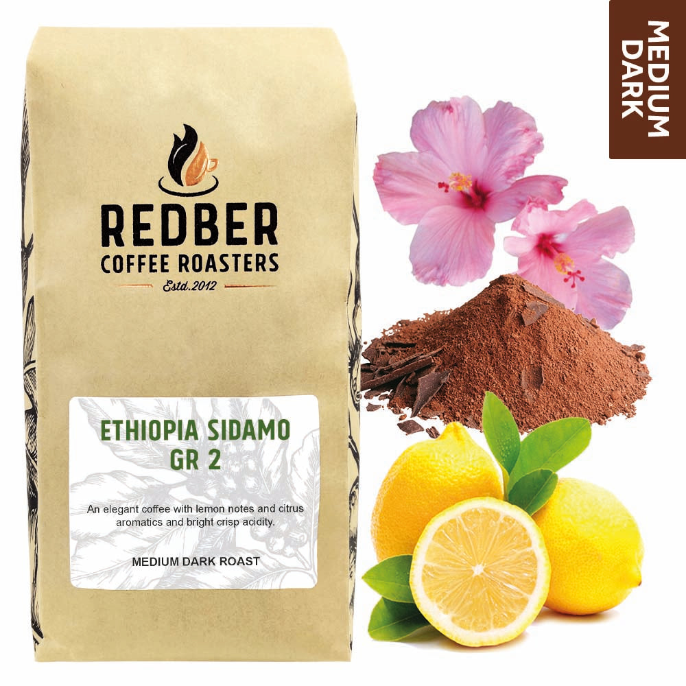 Redber, ETHIOPIA SIDAMO GR. 2 - Medium-Dark Roast Coffee, Redber Coffee