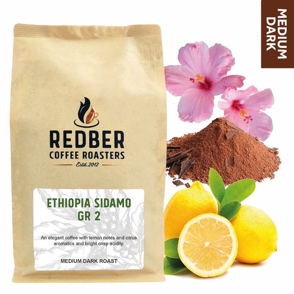 Redber, ETHIOPIA SIDAMO GR. 2 - Medium-Dark Roast Coffee, Redber Coffee