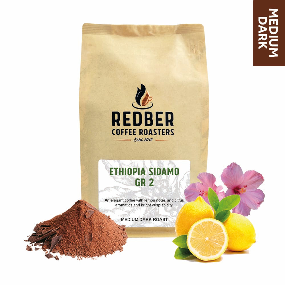 Redber, ETHIOPIA SIDAMO GR. 2 - Medium-Dark Roast Coffee, Redber Coffee