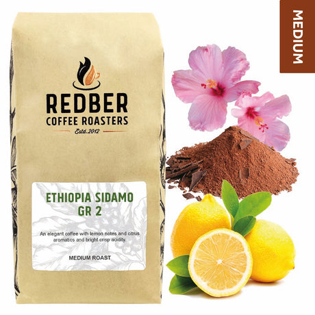 Redber, ETHIOPIA SIDAMO GR. 2- Medium Roast Coffee, Redber Coffee