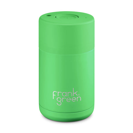 Frank Green, Frank Green 10oz/295ml Ceramic Reusable Cup - Neon Green, Redber Coffee