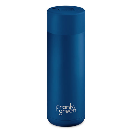 Frank Green, Frank Green 20oz/595ml Ceramic Reusable Bottle with Button Lid - Deep Ocean, Redber Coffee