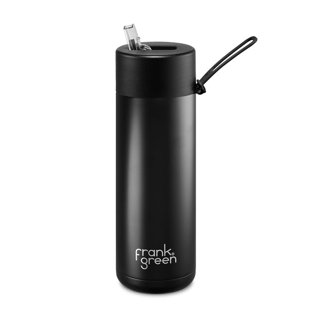 Frank Green, Frank Green 20oz/595ml Ceramic Reusable Bottle - Midnight (Black), Redber Coffee