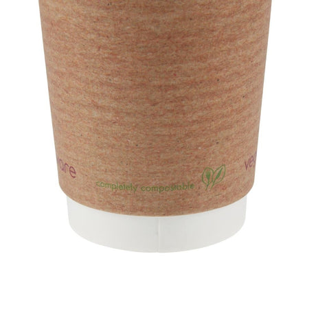 Vegware, Vegware Compostable Coffee Cups Double Wall 230ml / 8oz (Pack of 500), Redber Coffee