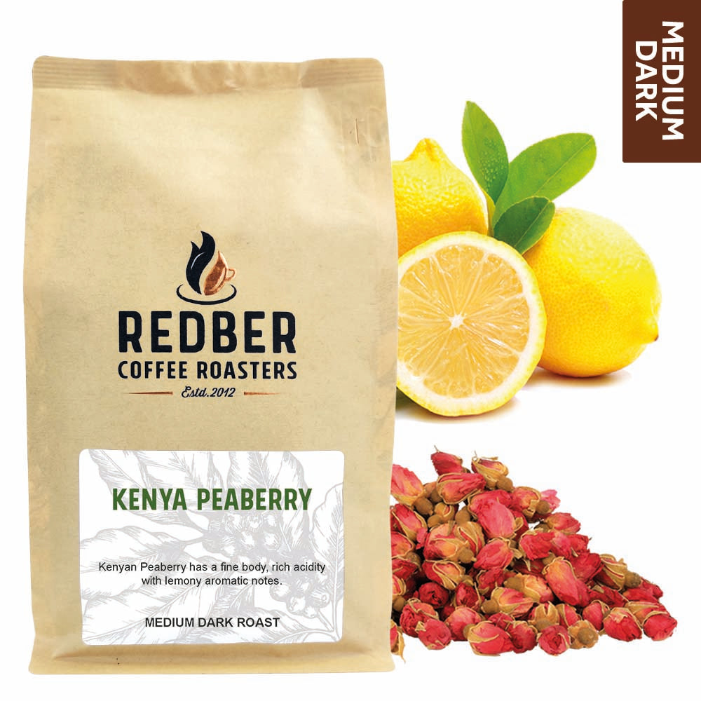 Redber, KENYA PEABERRY - Medium-Dark Roast Coffee, Redber Coffee