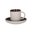 La Cafetière, La Cafetiere Barcelona Plum 260ml Coffee Cup and Saucer, Redber Coffee