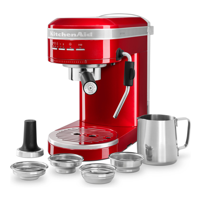 KitchenAid, KitchenAid Artisan Semi Automatic Espresso Coffee Machine - Candy Apple, Redber Coffee