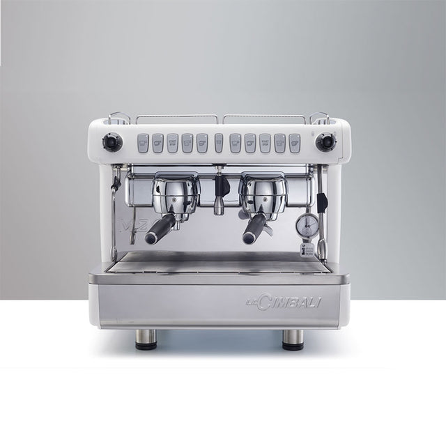 La Cimbali M26 TE RE espresso machine, ideal for high-volume cafés and restaurants. Features ThermoDrive Technology, an intuitive display, energy-saving mode, and is available in White, Black, and Green Machine finishes. Perfect for consistent, barista-quality coffee with Italian craftsmanship and advanced functionality.