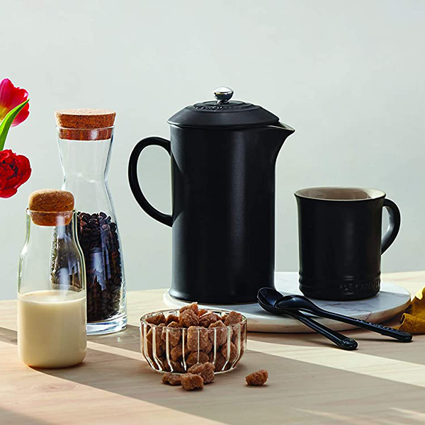 Le Creuset Stoneware Cafetiere - Satin Black