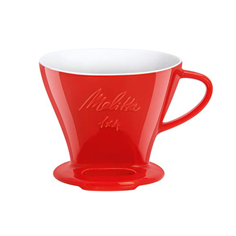 Melitta, Melitta Porcelain Pour Over Filter Cone 1X4 - Red, Redber Coffee