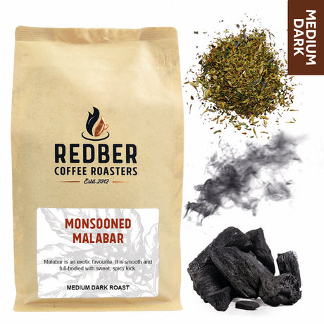 Redber, MONSOONED MALABAR AA - Medium-Dark Roast Coffee, Redber Coffee