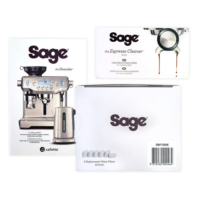 Sage, Sage Descaler, Espresso Cleaning Tablets & Coffee Machine Replacement Water Filters, Redber Coffee