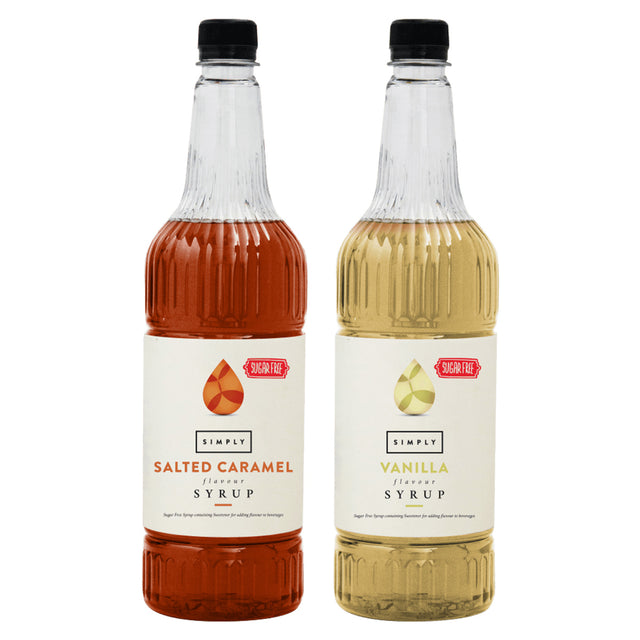 IBC, Simply 1L - Sugar Free Syrup Selection - Salted Caramel & Vanilla, Redber Coffee