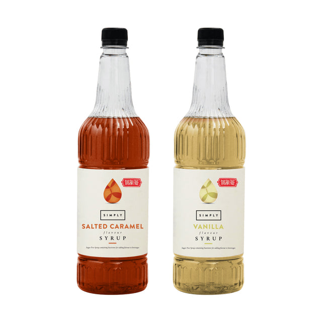 IBC, Simply 1L - Sugar Free Syrup Selection - Salted Caramel & Vanilla, Redber Coffee