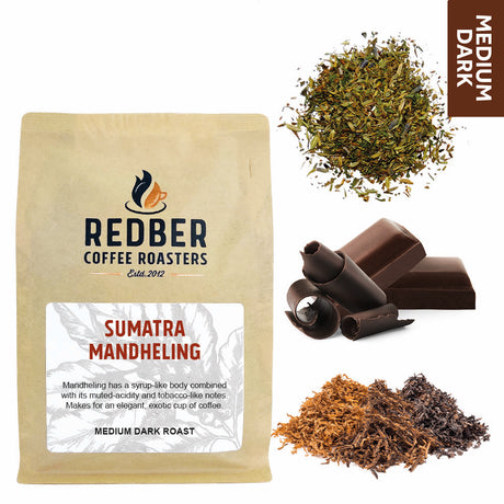 Redber, SUMATRA MANDHELING (GRADE 1) - Medium-Dark Roast Coffee, Redber Coffee