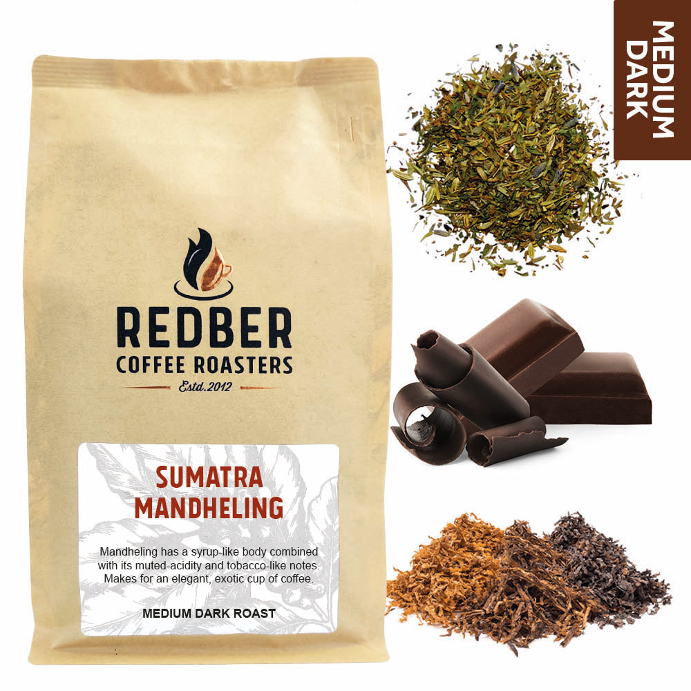 Redber, SUMATRA MANDHELING (GRADE 1) - Medium-Dark Roast Coffee, Redber Coffee