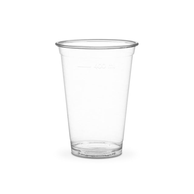 Vegware, Vegware Clear CE Plain PLA Cold Cup 96-Series 400ml/16oz (Pack of 1000), Redber Coffee