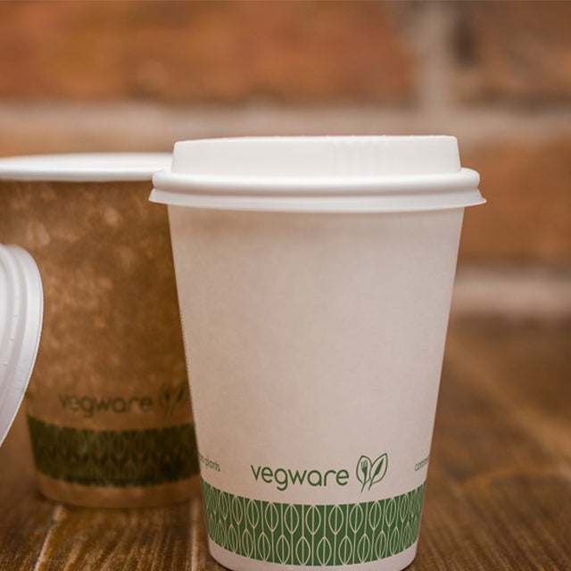 Vegware, Vegware Compostable Coffee Cup Lids 79-Series 227ml/8oz (Pack of 1000), Redber Coffee