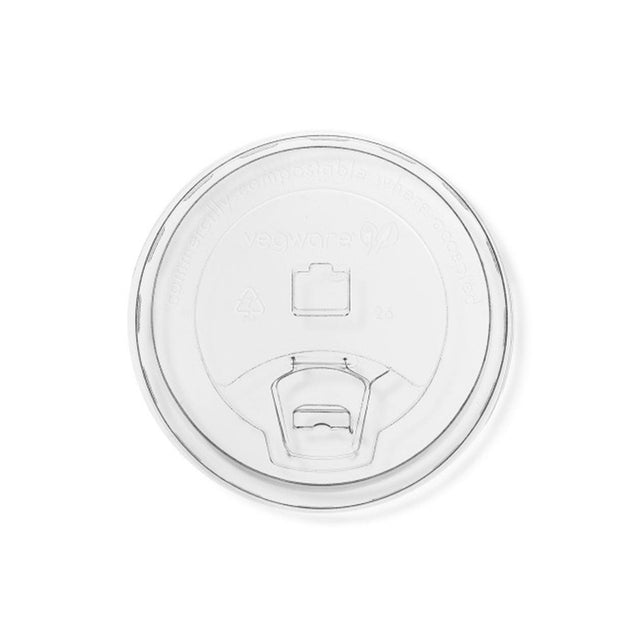 Vegware, Vegware Clear PLA Sipping Lid 96-Series (Pack of 1000), Redber Coffee