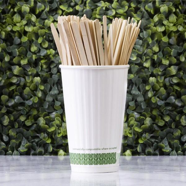 Vegware, Vegware Wooden 5.5inch Stirrer (Pack of 10000), Redber Coffee