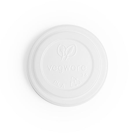 Vegware, Vegware Compostable Coffee CPLA Cup Lids 110ml / 4oz (Pack of 2000), Redber Coffee