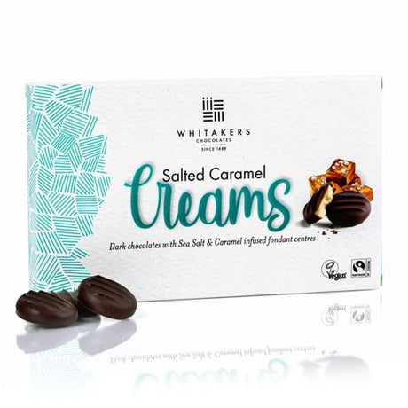 Whitakers, Whitakers Dark Chocolate Salted Caramel Creams 150g, Redber Coffee