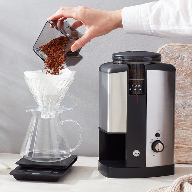 Wilfa, Wilfa Svart Electric Burr Coffee Grinder WSCG-2 - Silver, Redber Coffee